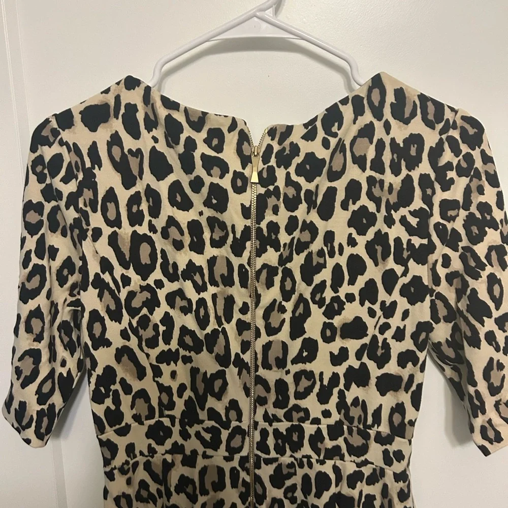 Kate Spade Leopard Print Ponte Waisted Dress